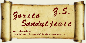 Zorilo Sanduljević vizit kartica